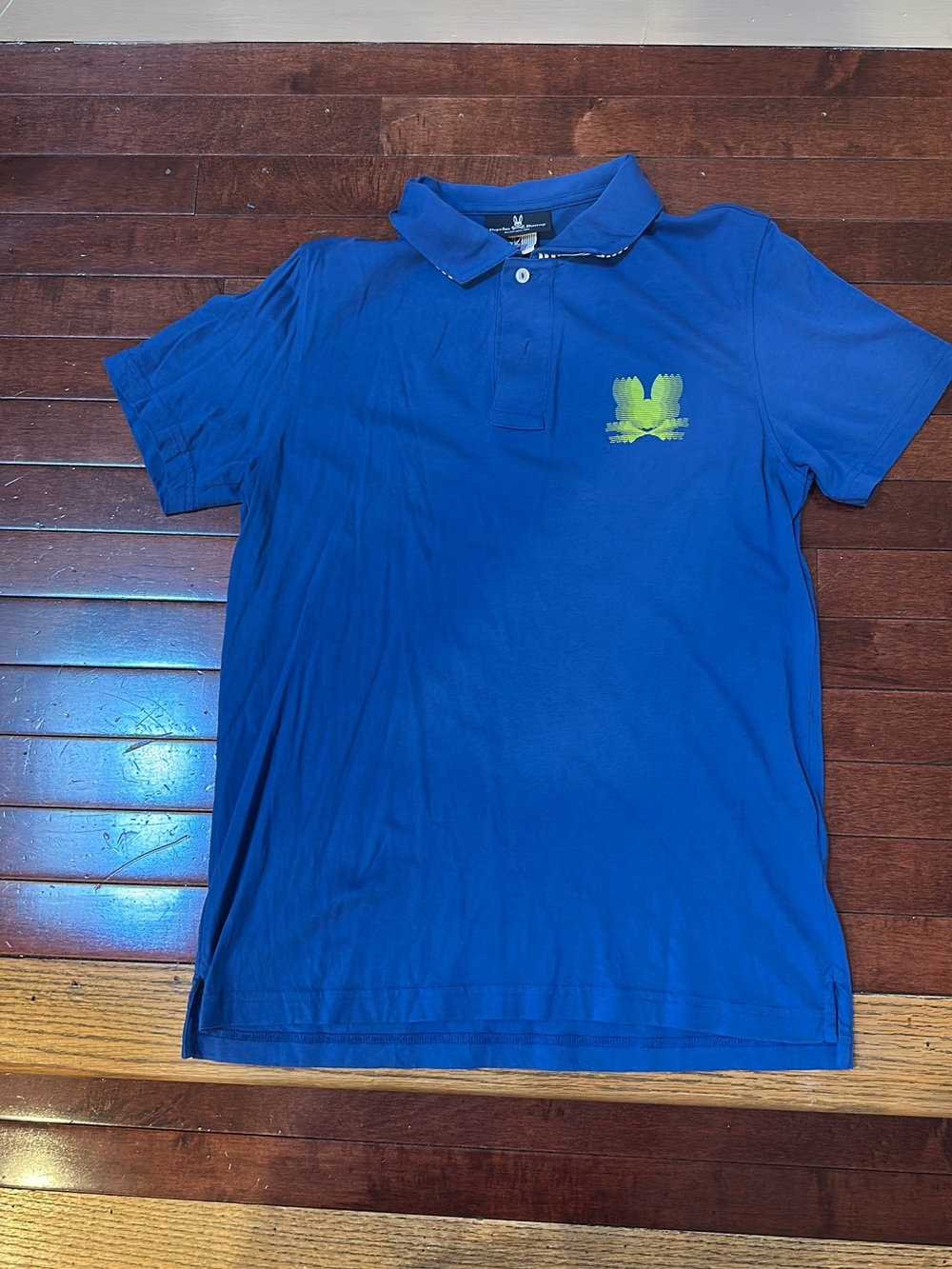 Psycho Bunny Royal Blue Polo with Neon Green Logo